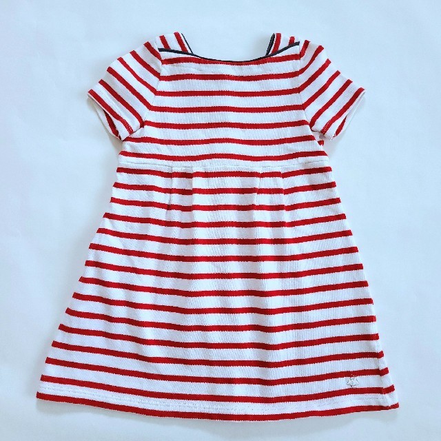 PETIT BATEAU(プチバトー)のpetit bateau プチバトー マリン ワンピース ボーダー 80 90 キッズ/ベビー/マタニティのベビー服(~85cm)(ワンピース)の商品写真