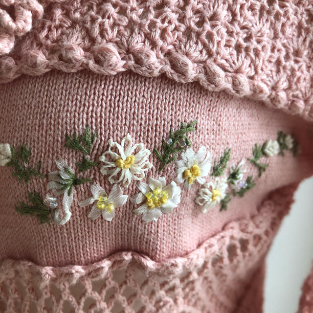 PINK HOUSE(ピンクハウス)のピンクハウス　花刺繍カーディガン レディースのトップス(カーディガン)の商品写真