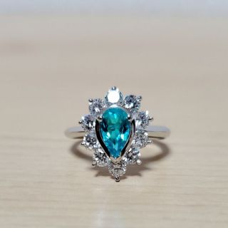 天然ブラジル産パライバトルマリンリング　0.57ct　10号(リング(指輪))