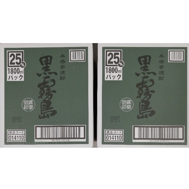 新品、未開封、黒霧島 25度数 1800mlを、12本 酒 酒 mimikopoulos.gr