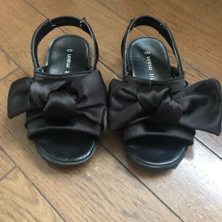 プティマイン(petit main)のpetit main♡size 16.0cm♡リボンサンダル(サンダル)