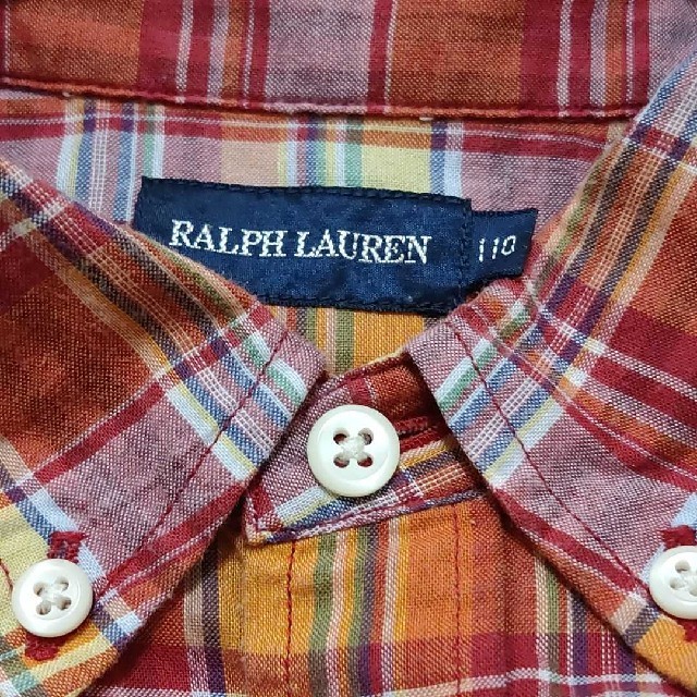 Ralph Lauren(ラルフローレン)のラルフローレン チェックシャツ 110 キッズ/ベビー/マタニティのキッズ服男の子用(90cm~)(Tシャツ/カットソー)の商品写真