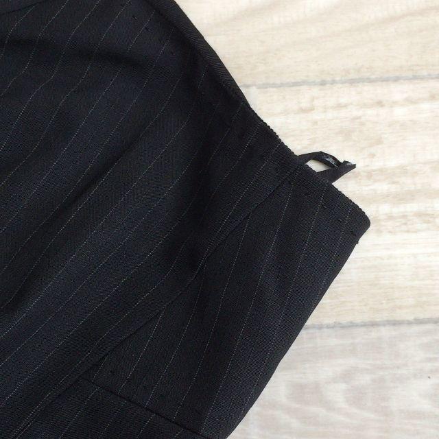 INED(イネド)の【イネド】フォーマルストライプスカート ブラック Lサイズ 日本製 11号 レディースのスカート(ひざ丈スカート)の商品写真