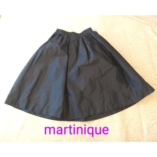 マルティニークルコント(martinique Le Conte)の美品⚪️martinique　マルティニーク　ボリュームフレアスカート(ひざ丈スカート)