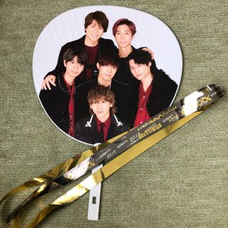 ジャニーズ(Johnny's)のSixTONES　うちわ+銀テープ(アイドルグッズ)