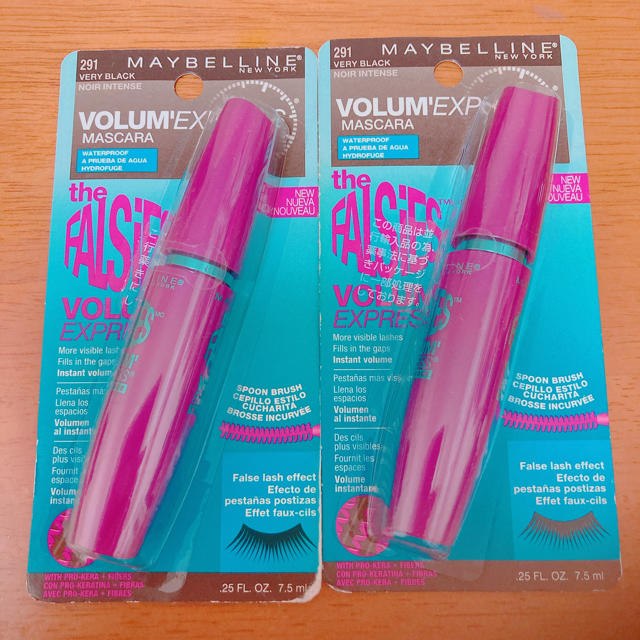 MAYBELLINE(メイベリン)のメイベリン　フォルシーズ　ボリュームマスカラ　ベリーブラック　２本セット コスメ/美容のベースメイク/化粧品(マスカラ)の商品写真