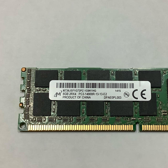 【新古品】メモリ8G×2枚　PC3-14900R (DDR3 1866MHz) 1
