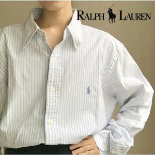 ラルフローレン(Ralph Lauren)のラルフローレン コットン シャツ ストライプ RALPH LAUREN ワンロゴ(シャツ)