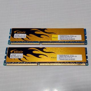 【タコ様専用】CFD DDR3 4GB 2枚 計8GB W3U1600HQ-4G(PCパーツ)