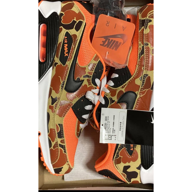 NIKE(ナイキ)の商品名:NIKE AIR MAX 90 ORANGE DUCK CAMO メンズの靴/シューズ(スニーカー)の商品写真