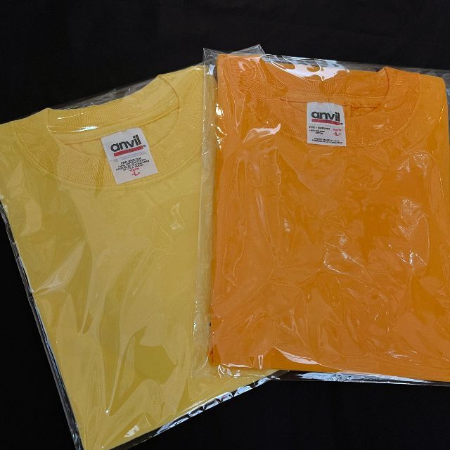 Anvil(アンビル)のanvilアンビル Tシャツ 2枚セット ゴールド＆レモン Youth Lサイズ キッズ/ベビー/マタニティのキッズ服男の子用(90cm~)(Tシャツ/カットソー)の商品写真