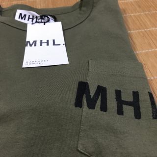 最終価格！未使用 半袖 Tシャツ MHL カーキ色 sサイズ(Tシャツ/カットソー(半袖/袖なし))