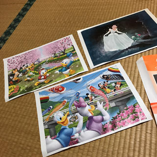 ディズニー(Disney)のディズニーキャラクター アート 3枚(絵画/タペストリー)