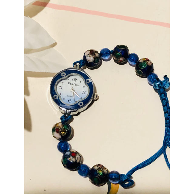 トンボ玉ブレスレット腕時計 レディースのファッション小物(腕時計)の商品写真