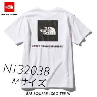 ザノースフェイス(THE NORTH FACE)のノースフェイス スリーブスクエアロゴTシャツ NT32038 ホワイト Mサイズ(Tシャツ/カットソー(半袖/袖なし))