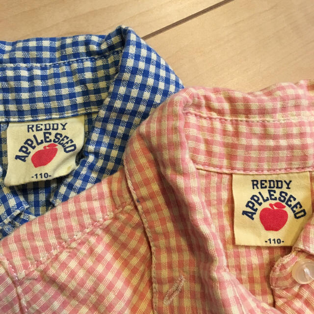 REDDY APPLESEED(レディーアップルシード)のチェックシャツ 2点セット キッズ/ベビー/マタニティのキッズ服女の子用(90cm~)(ジャケット/上着)の商品写真