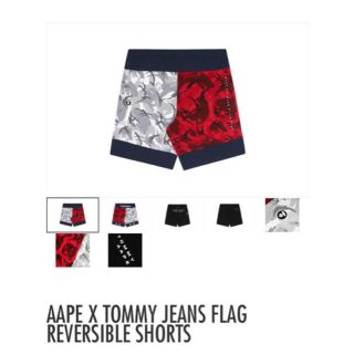 アベイシングエイプ(A BATHING APE)のAAPE TOMMY JEANS FLAG REVERSIBLE SHORTS(ショートパンツ)