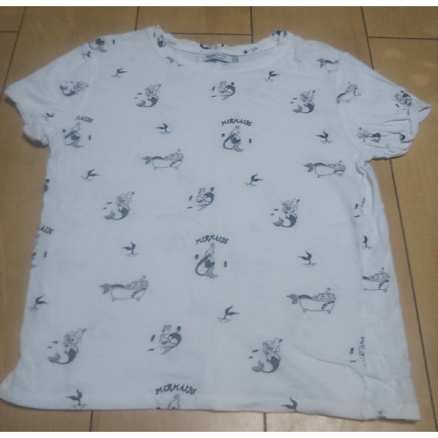 Bershka(ベルシュカ)のIk7974様専用 Bershka Tシャツ マーメイド 白 M レディースのトップス(Tシャツ(半袖/袖なし))の商品写真