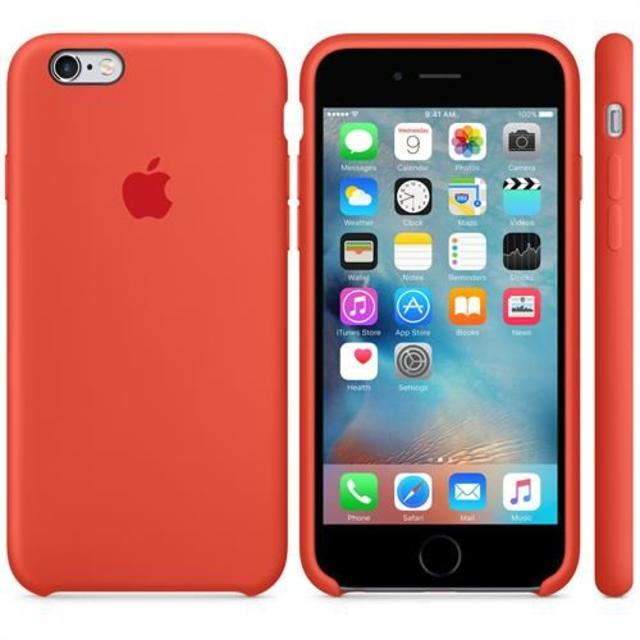Apple(アップル)の新品未開封 Apple純正 iPhone 6 / 6S シリコンケース オレンジ スマホ/家電/カメラのスマホアクセサリー(iPhoneケース)の商品写真