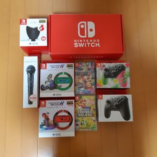 ニンテンドースイッチ(Nintendo Switch)のNintendo Switchセット　ワイヤレスマイク　PROコン２つ　その他(家庭用ゲーム機本体)