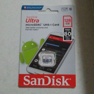 サンディスク(SanDisk)の新品 送料込み マイクロ SD カード 大容量の 128GB サンディスク(その他)