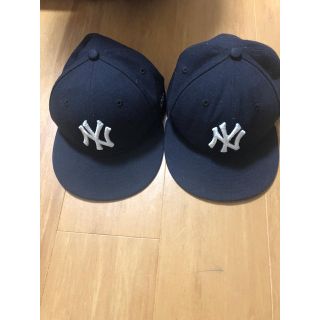 ニューエラー(NEW ERA)のニューエラキャップ ネイビー キッズ 双子(帽子)