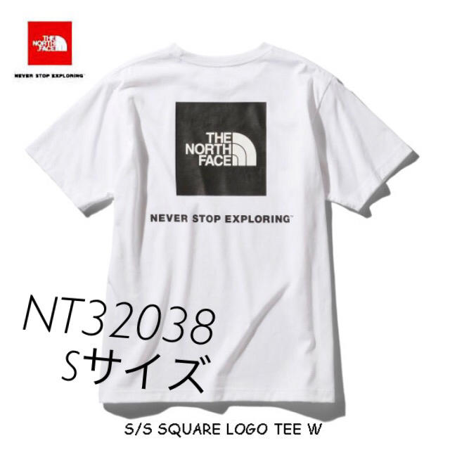 ノースフェイス スリーブスクエアロゴTシャツ NT32038 ホワイト Sサイズ