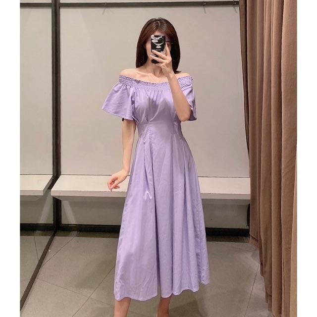 ZARA(ザラ)の1932＊S/S purple ベーシック ワンピース レディースのワンピース(ひざ丈ワンピース)の商品写真