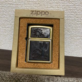 ジッポー(ZIPPO)のZIPPO zippo  ジッポ　ライター　サボテン　ロカビリー　革　メキシカン(タバコグッズ)