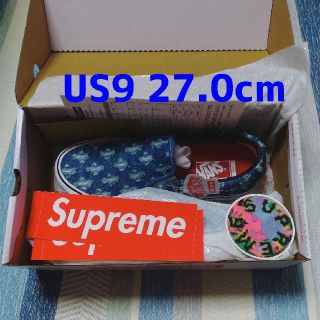 シュプリーム(Supreme)のSupreme Vans Hole Punch Denim Slip-On(スニーカー)