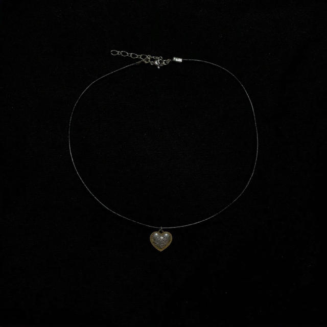 🖤Heart pendant choker 🖤 ハンドメイドのアクセサリー(ネックレス)の商品写真