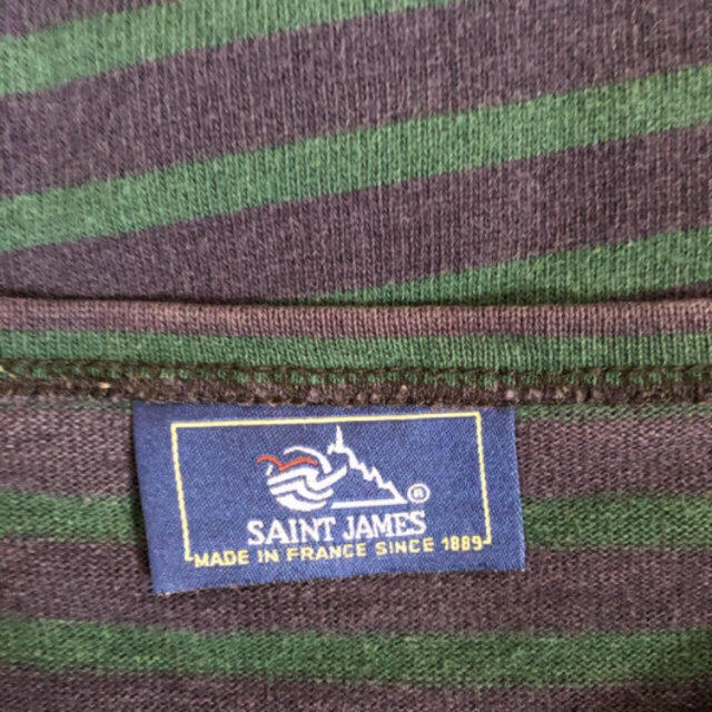 SAINT JAMES(セントジェームス)のセントジェームス　シャツ　ネイビー×グリーン　七分袖 メンズのトップス(シャツ)の商品写真