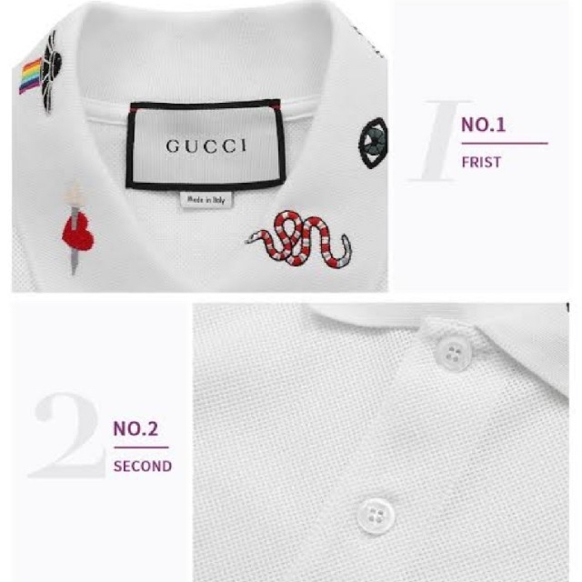 Gucci(グッチ)のGucci メンズ スネーク　ポロシャツ  新品 メンズのトップス(ポロシャツ)の商品写真