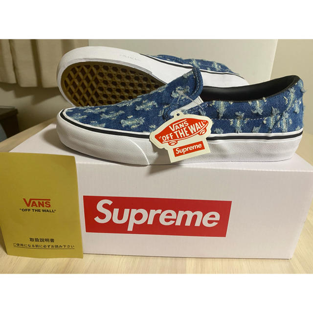 Supreme(シュプリーム)のSupreme Vans Hole Punch Denim Slip-on メンズの靴/シューズ(スリッポン/モカシン)の商品写真