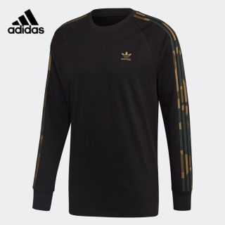 アディダス(adidas)の新品未使用 アディダス カモフラージュ Tシャツ 長袖 ブラック 3XL(Tシャツ/カットソー(七分/長袖))