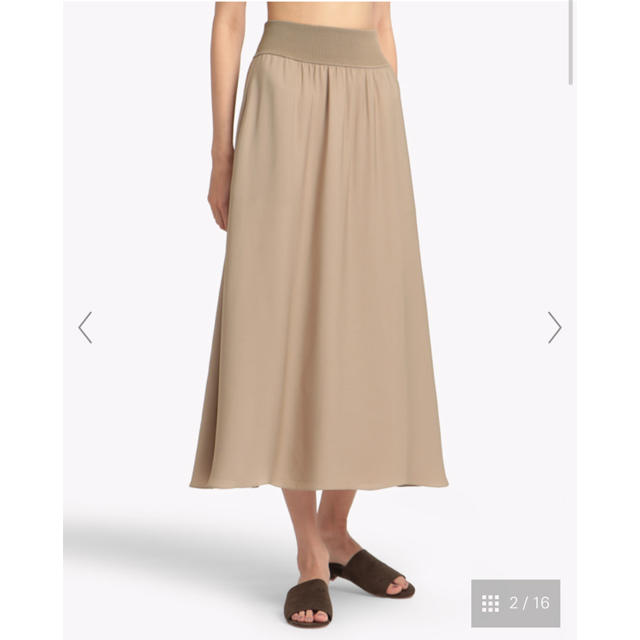 theory - セオリー シルクスカートSilk Combo Rib WB Volume SKの通販