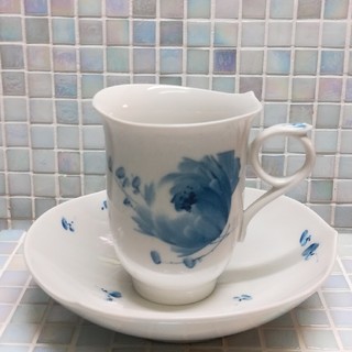 マイセン(MEISSEN)のマイセン コーヒーカップ＆ソーサー 青い花(食器)