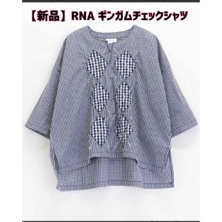 アールエヌエー(RNA)の再値下げ【新品】RNA(アールエヌエー)アーガイルステッチギンガムチェックシャツ(シャツ/ブラウス(半袖/袖なし))