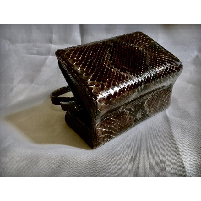80s BRUNO MAGLI Python Hande Bag スネーク 蛇 - ハンドバッグ