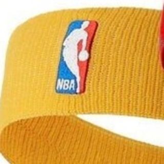 ナイキ(NIKE)の新品 NIKE ナイキ NBA プロ使用モデル ヘッドバンド イエロー(ヘアバンド)