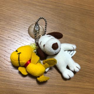 ピーナッツ(PEANUTS)の【専用】スヌーピー  ウッドストック　キーホルダー  マスコット　セピア　レトロ(キーホルダー)