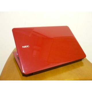エヌイーシー(NEC)の大人気の赤ラズベリーレッド HDD320G 最新win10 テンキー(ノートPC)