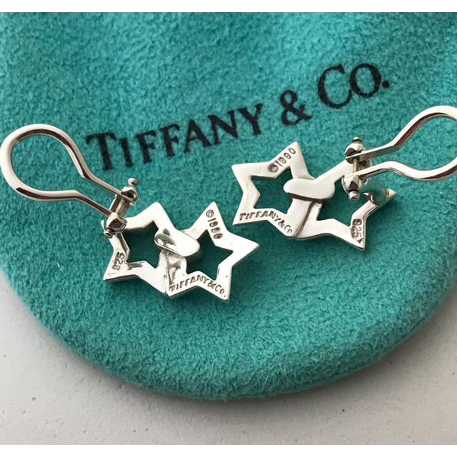 Tiffany ダブルスターイヤリング　希少美品