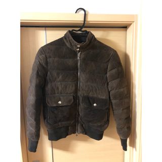 モンクレール(MONCLER)の超希少　モンクレール　gibran スウェード　ダウン　サイズ0  ブラウン(ダウンジャケット)