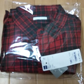 ジーユー(GU)の【新品完売品】GU フランネルチェックシャツ(長袖) 140(Tシャツ/カットソー)