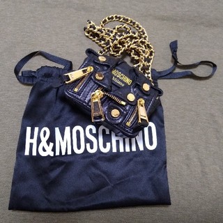 モスキーノ(MOSCHINO)の【美品】Moschino x H&M ライダース　ショルダーバッグ(ショルダーバッグ)
