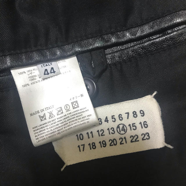 Maison Martin Margiela(マルタンマルジェラ)のマルジェラ  八の字ライダース　サイズ44 07AW メンズのジャケット/アウター(レザージャケット)の商品写真