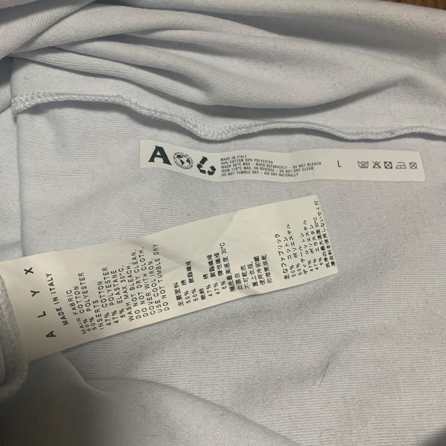 OFF-WHITE(オフホワイト)のALYX アリクス Tシャツ L  白　3代目 登坂 メンズのトップス(Tシャツ/カットソー(半袖/袖なし))の商品写真