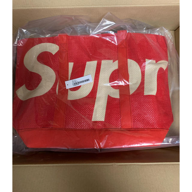 Supreme Raffia Tote red レッド 赤 トート 新品