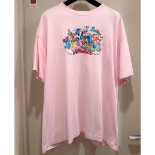 バレンシアガ(Balenciaga)の美品 激レア VETEMENTS ユニコーン Tシャツ ピンク L(Tシャツ/カットソー(半袖/袖なし))